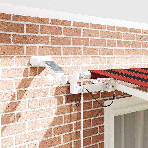 vidaXL Automatisk markis med vindsensor & LED 300x250 cm orange/brun