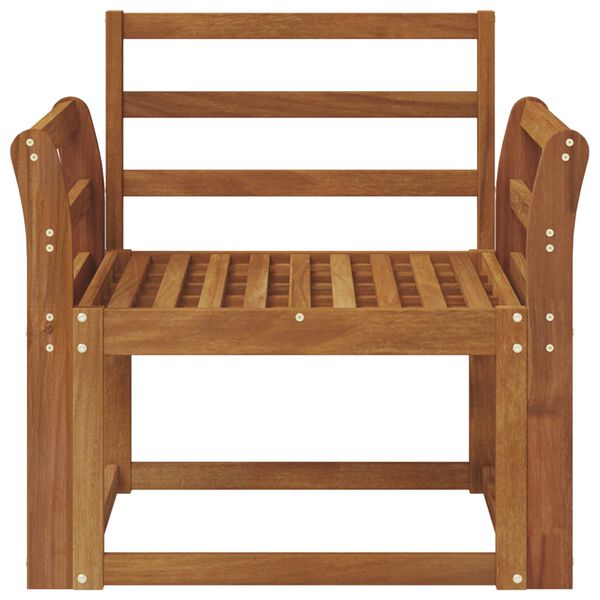 vidaXL Utomhussoffa Massivt Akaciatr&auml; Naturf&auml;rg