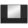 vidaXL Spegelsk&aring;p V&auml;ggmonterad Svart 80 x 17 x 55 cm Konstruerat tr&auml;