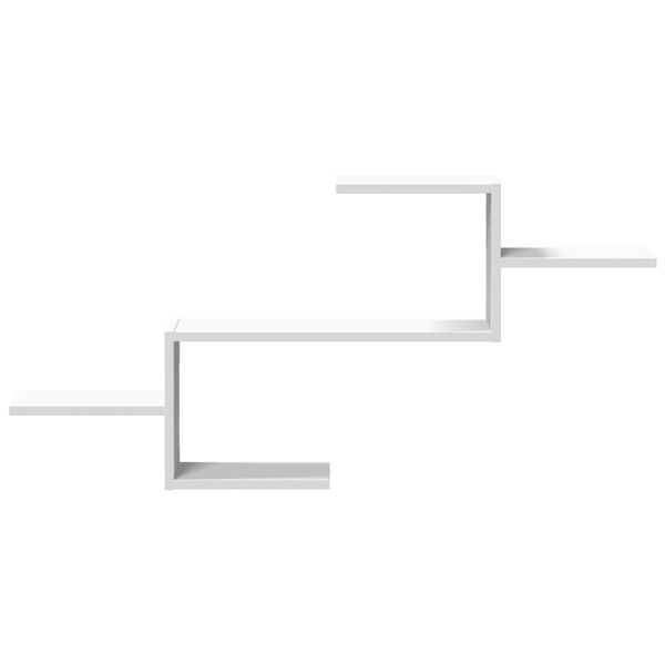 vidaXL Vägghylla vit 104x15x49 cm konstruerat trä