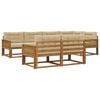vidaXL Utomhussoffset 8 st Naturlig och Beige