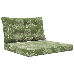 vidaXL Utomhus Soffa Kudde 2 pcs Bladdesign Polyester