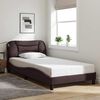 vidaXL Bed Frame without Mattress "Hvar" Dark Brown 100x200 cm Fabric