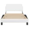 vidaXL Bed Frame "Dover" White 100x203 cm Faux Leather