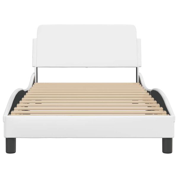 vidaXL Bed Frame "Dover" White 100x203 cm Faux Leather