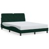 vidaXL Bed Frame with LED without Mattress Dark Green 140x200 cm Velvet