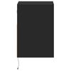 vidaXL Väggmonterad tv-bänk LED svart 41x31x45 cm