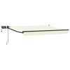 vidaXL Manuell utdragbar markis med LED-lampor 2,5 x 2 m