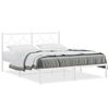 vidaXL S&auml;ngram med huvudgavel metall vit 150x200 cm