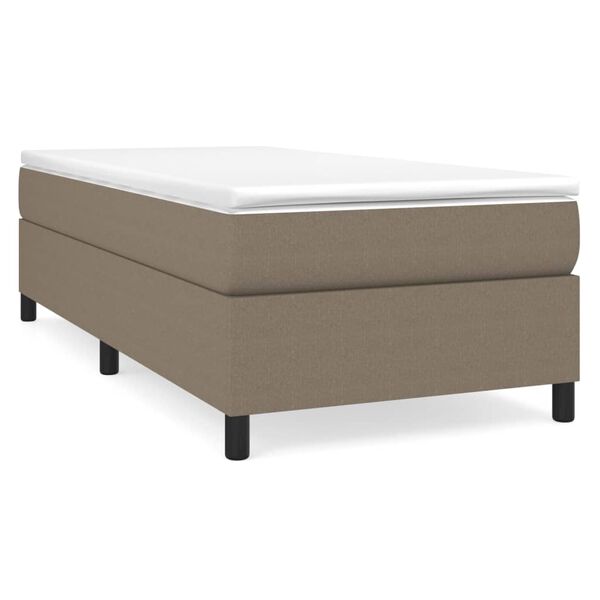 vidaXL Boxspring-s&auml;ngram Taupe 90x190 cm tyg
