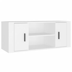 vidaXL Tv-b&auml;nk vit 100x35x40 cm konstruerat tr&auml;