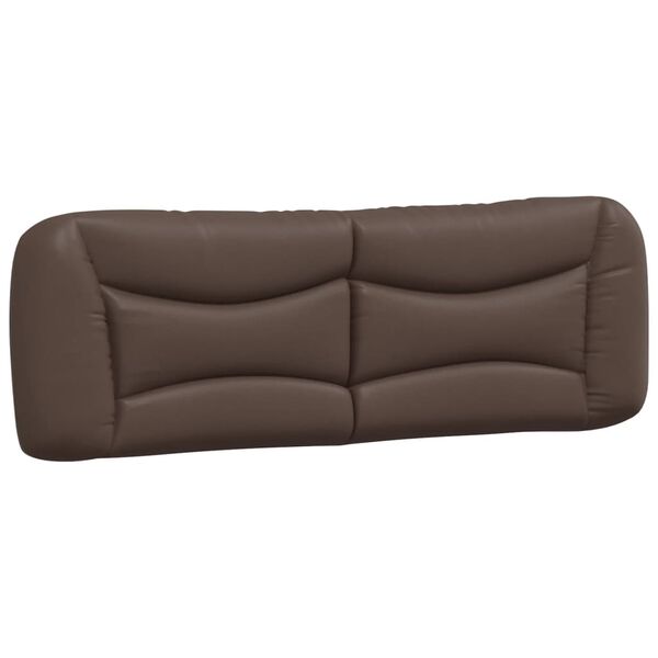 vidaXL Headboard Cushion "Hvar" Brown 160 cm Faux Leather