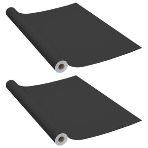 vidaXL Dekorplast 2 st svart 500x90 cm PVC