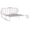 vidaXL Sängram utan madrass vit 200x200 cm massiv furu