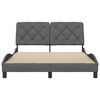 vidaXL Bed Frame without Mattress Dark Grey 120x200 cm Fabric