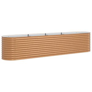 vidaXL H&ouml;jd b&auml;dd Brun 400 x 80 x 81 cm St&aring;l