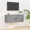 vidaXL V&auml;ggmonterad tv-b&auml;nk gr&aring; sonoma 100x34,5x40 cm