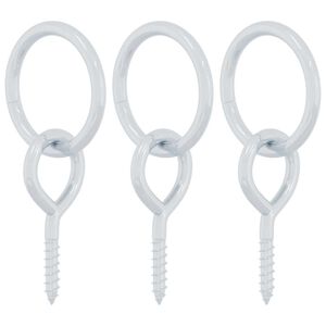 vidaXL H&auml;stf&auml;stringar med skruvar 3 st silver st&aring;l