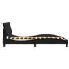 vidaXL Bed Frame without Mattress "Hanko" Black 120x200 cm Velvet