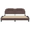 vidaXL Bed Frame "Viana" without Mattress Brown 180x200 cm Faux Leather