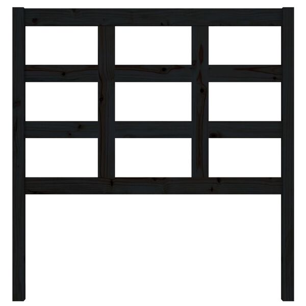 vidaXL S&auml;nggavel svart 95,5x4x100 cm massiv furu