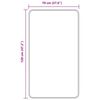 vidaXL Halkfri Badmatta Brun 70 x 120 cm PP