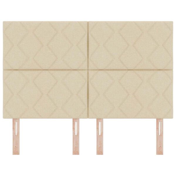 vidaXL Huvudgavel med huvudgavel Kr&auml;m 160 cm Konstl&auml;der