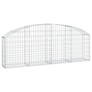 vidaXL Gabion b&aring;gformad 200x30x60/80 cm galvaniserat j&auml;rn