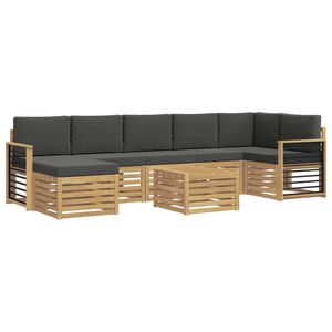 vidaXL Utomhussoffset 8 st Vit och antracit Polyester