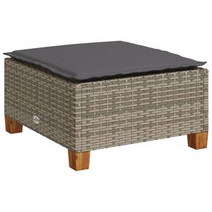 vidaXL Tr&auml;dg&aring;rdspall med dyna gr&aring; 63,5x56x32 cm konstrotting