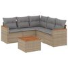 vidaXL Patio Sofa Set 5-sits Beige and Grey