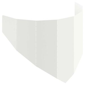 vidaXL Kant f&ouml;r gr&auml;smatta 100 x 45 cm St&aring;l Vit