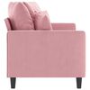 vidaXL Soffa 2-sits rosa 140 cm sammet