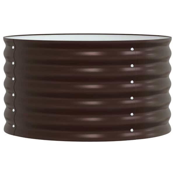 vidaXL Upphöjd odlingslåda Brun 80 x 80 x 44 cm Stål