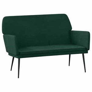 vidaXL B&auml;nk m&ouml;rkgr&ouml;n 108x79x79 cm sammet