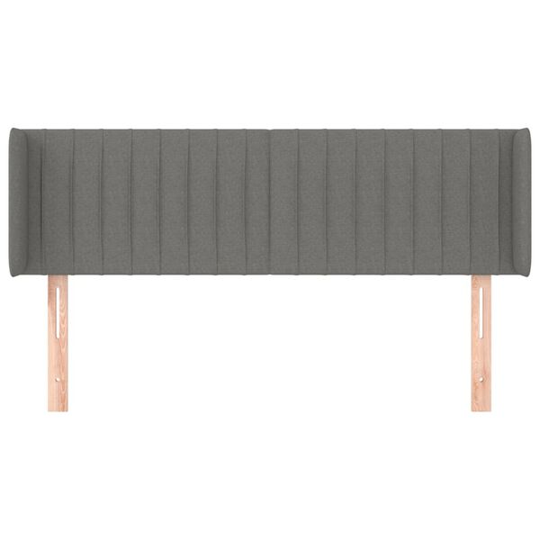 vidaXL S&auml;nggavel med kanter m&ouml;rkgr&aring; 147x16x78/88 cm tyg