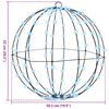vidaXL Ball med 320 LED-lampor 2 pcs Kallvit 50 cm Metall