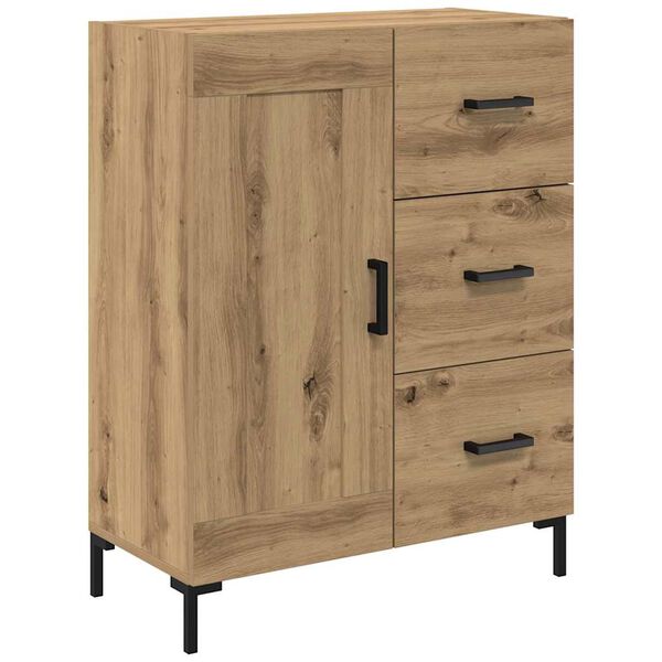 vidaXL Sideboard med l&aring;da artisan ek 69.5 x 34 x 90 cm Konstruerat tr&auml;