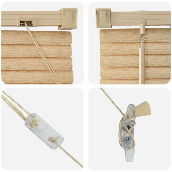 vidaXL Persienn Justerbar Ljusbrun med M&ouml;nster 213 x 40 cm PVC