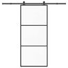 vidaXL Skjutd&ouml;rr med beslagset ESG glas och aluminium 90x205 cm