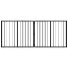 vidaXL Hundgrind 2 pcs Svart 100 x 80 cm Galvaniserat St&aring;l