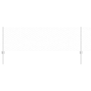 vidaXL St&auml;ngsel med stolpe Silver 0,6 x 50 m St&aring;l