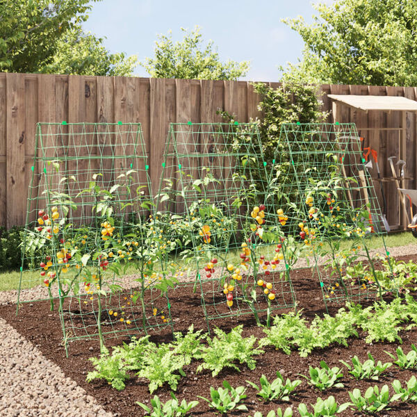 vidaXL Tr&auml;dg&aring;rdsspalj&eacute;er f&ouml;r kl&auml;tterv&auml;xter 3 st A-ram st&aring;l