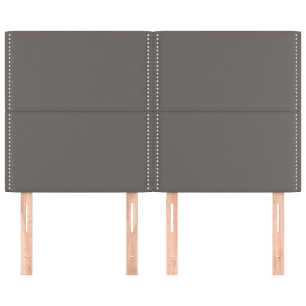 vidaXL S&auml;nggavel gr&aring; 144x5x118/128 cm konstl&auml;der