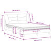 vidaXL Bed with Mattress "Hvar" Dark Grey 140x190 cm Fabric