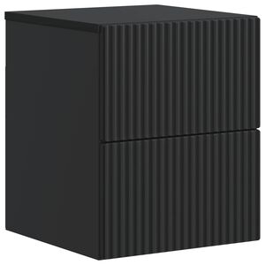 vidaXL V&auml;ggmonterat S&auml;ngbord Svart 33 x 34,5 x 40 cm Konstruerat tr&auml;