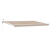 vidaXL Elektrisk Retraktabel Markis Beige och vit 4,5 &times; 3,5 m