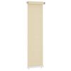 vidaXL Rullgardin utomhus gr&auml;ddvit 65(B)x230(H) cm HDPE