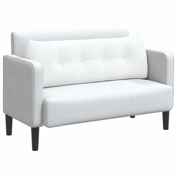 vidaXL Ryggkudde Vit 140 x 24 x 50 cm tyg