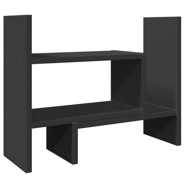vidaXL Skrivbordshyllor svart 38,5x17x39 cm konstruerat trä
